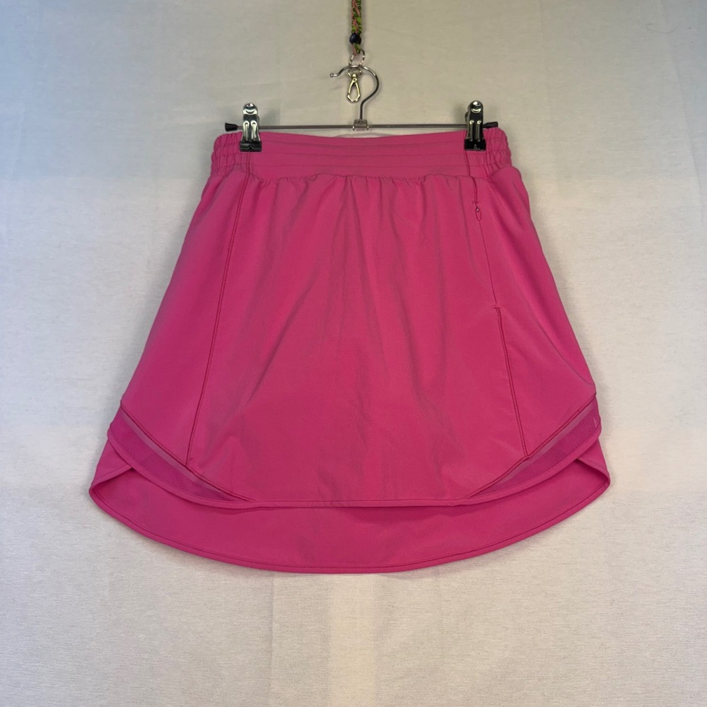 Lululemon Pace Rival Skirt Pink Athletic Tennis Running Skort Zipper Pocket Sm‎